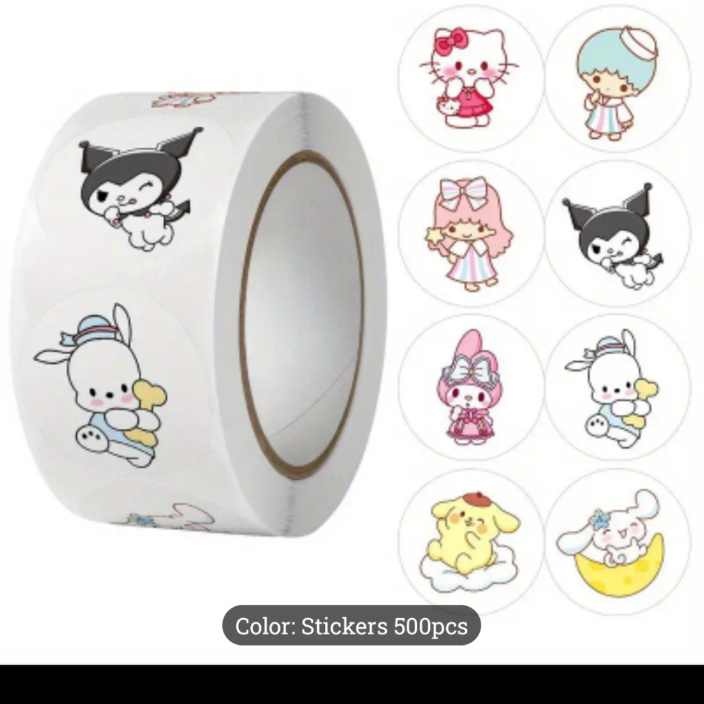 Sanrio 500 Sticker Set/My Melody,Cinnamoroll & Kuromi